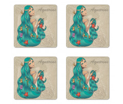 Lady Pearl Fish Coaster Set Of Four