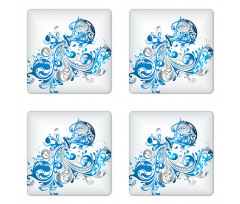 Bucket Scroll Coaster Set Of Four