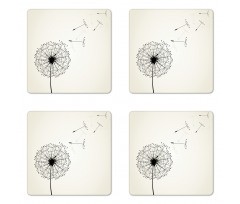 Flying Seeds Flower Coaster Set Of Four