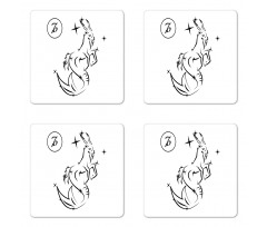 Sketch Goat Coaster Set Of Four