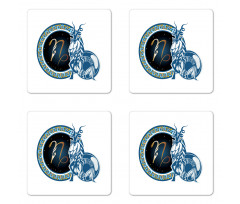 Abstract Sign Coaster Set Of Four