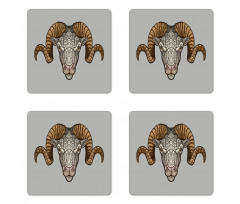 Ram Horns Coaster Set Of Four