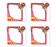 Cartoon Frame Coaster Set Of Four