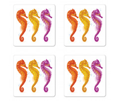 Seahorse Marine Tones Coaster Set Of Four