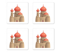 Fantasy Castle Cartoon Coaster Set Of Four