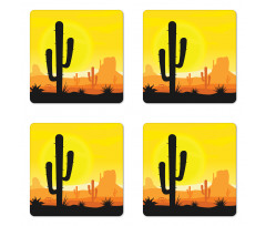 Plants in West Desert Coaster Set Of Four