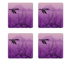 Hornbill Silhouette Coaster Set Of Four