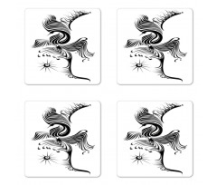 Abstract Phoenix Design Coaster Set Of Four