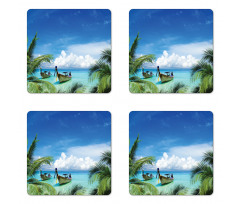 Palm Beach Fishing Boats Coaster Set Of Four