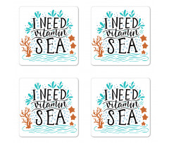 Inspirational Words Art Coaster Set Of Four