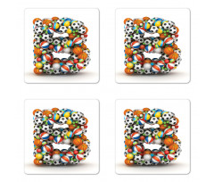 Game Athletism Theme Coaster Set Of Four