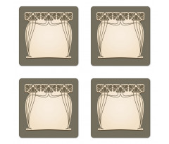 Floral Arch Shape Coaster Set Of Four