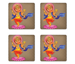 Dancing Asian Icon Coaster Set Of Four