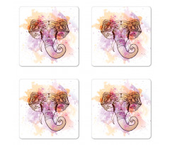 Oriental Wisdom Figure Theme Coaster Set Of Four