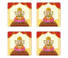 Boho Timeless Character Form Coaster Set Of Four