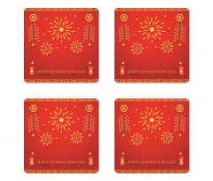 Lunar Oriental Festival Coaster Set Of Four