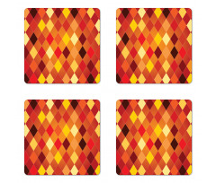 Lozenge Geometric Coaster Set Of Four