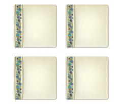 Vertical Border Detail Coaster Set Of Four