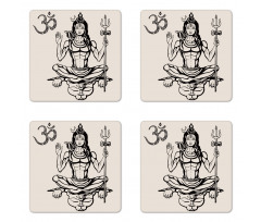 South Asian Figure Coaster Set Of Four