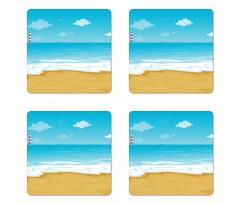 Sandy Beach Ocean Coaster Set Of Four