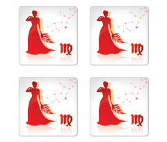 Vibrant Lady Stars Coaster Set Of Four