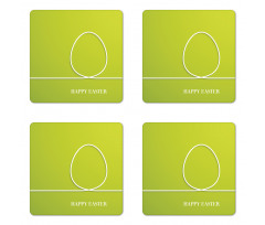 Minimalist Egg Design Coaster Set Of Four