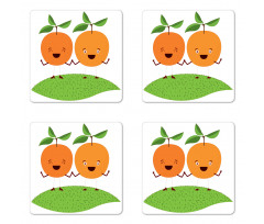 Cartoon Fruit Coaster Set Of Four