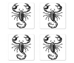 Sketch Tattoo Coaster Set Of Four