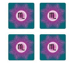 Fuchsia Mandala Coaster Set Of Four