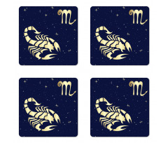 Night Sky Stars Coaster Set Of Four