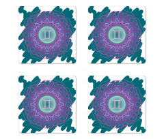 Doodle Mandala Coaster Set Of Four