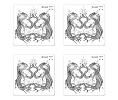 Twin Girls Art Coaster Set Of Four