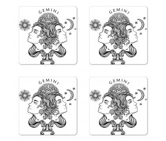 Mystic Happy Sad Coaster Set Of Four