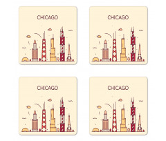 Doodle Town Coaster Set Of Four