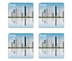 Skyscrapers American Coaster Set Of Four