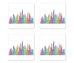 Abstract Scene Coaster Set Of Four