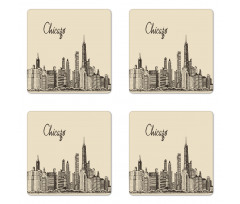 Vintage Urban Coaster Set Of Four