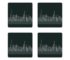 Abstract Town Coaster Set Of Four