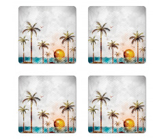 Tropic Landscape Art Coaster Set Of Four