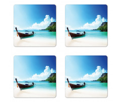 Boat Poda Island Thai Coaster Set Of Four