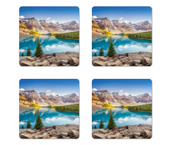 Moraine Lake Sunset Coaster Set Of Four