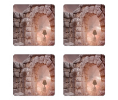 Greek Building Coaster Set Of Four