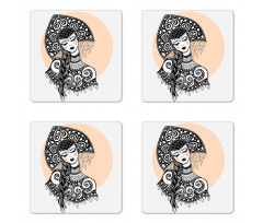 Slavic Woman Coaster Set Of Four