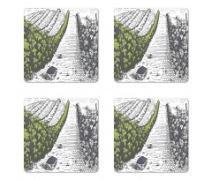 Vintage Green Vineyards Coaster Set Of Four