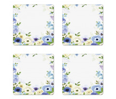 Roses Peonies Coaster Set Of Four