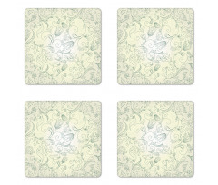 Doodle Garden Flowers Coaster Set Of Four