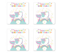 Horse with Rainbow Coaster Set Of Four