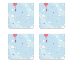 Balloons in Sky Coaster Set Of Four