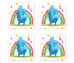 Cartoon Horse Coaster Set Of Four