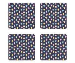 Gemstones Pattern Coaster Set Of Four